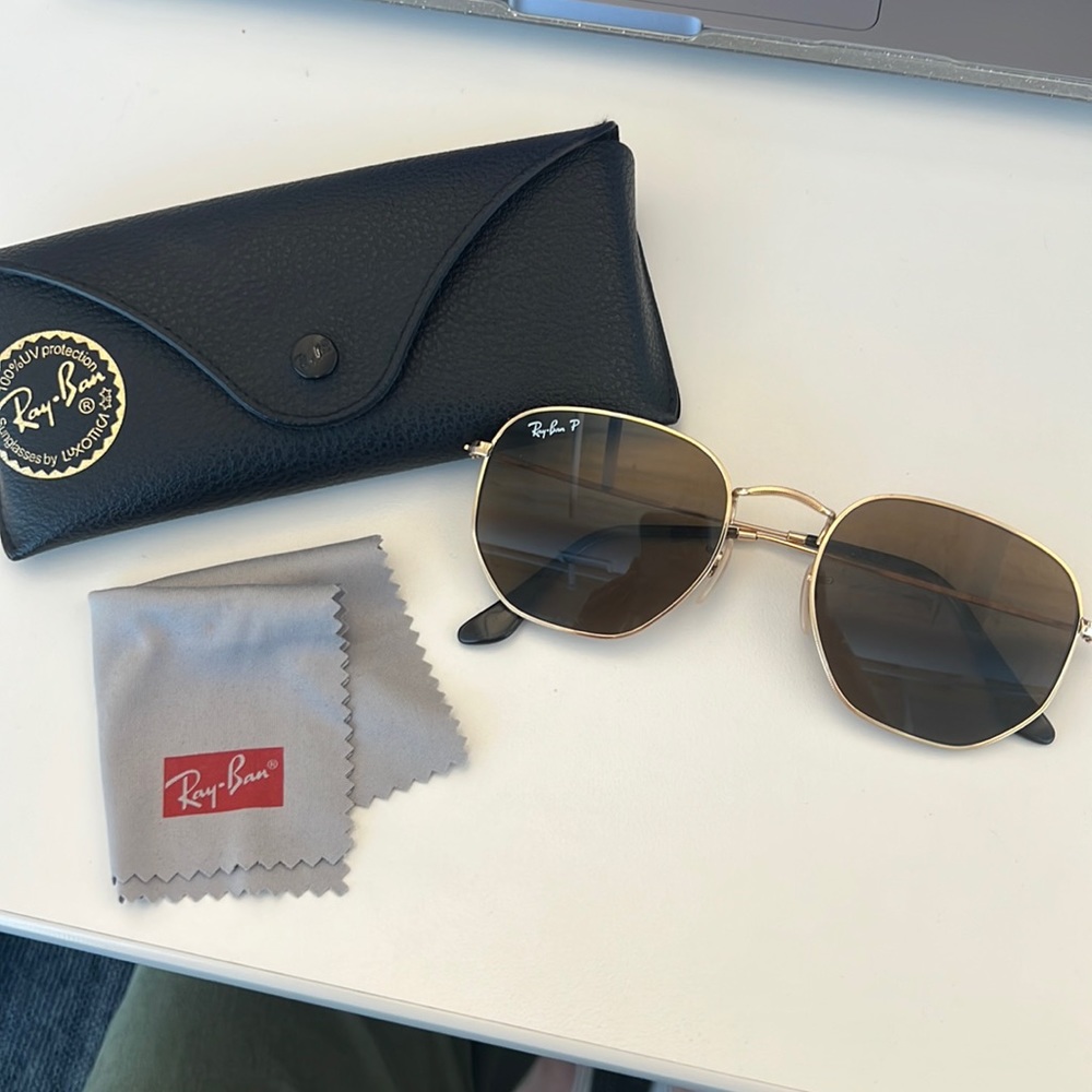 Polarized Hexagonal Ray-Bans (larger frames)